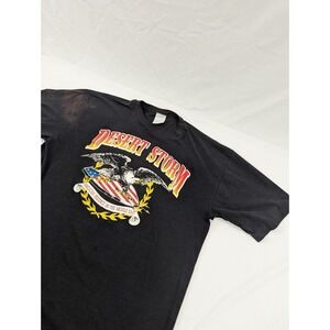 Vintage Artex Desert Storm Tee - Black - Men's‎ Size XL Army Shirt
